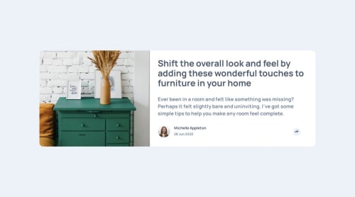 Article Preview Component with CSS | JAVASCRIPT coding challenge solution