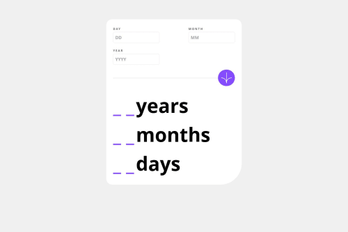Responsive age calculator card coding challenge solution | Frontend Mentor