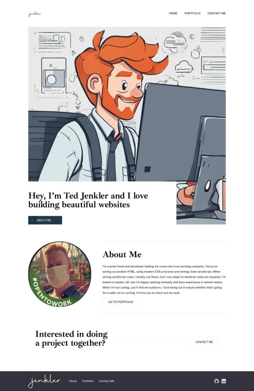Portfolio Page coding challenge solution