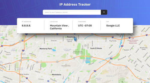 Responsive IP Address Tracker using css grid, flexbox and vanilla JS ...