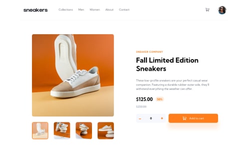 E-Commerce Product Page using NextJS and SASS coding challenge solution