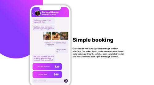 Chat app CSS illustration plain html and css coding challenge solution