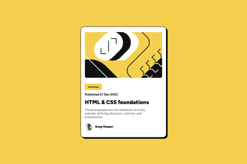 Blog preview card coding challenge solution