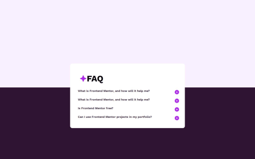CSS HTML JS FAQS page coding challenge solution