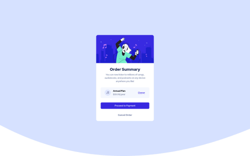 Order Summary card w/ flex and grid coding challenge solution