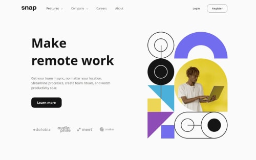 Intro-section using html, css. javascript coding challenge solution