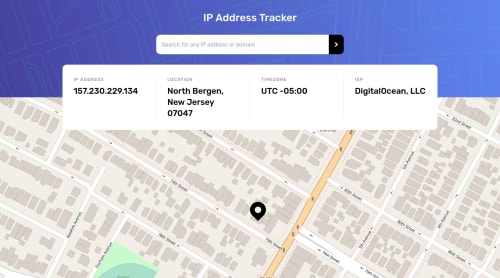 IP Address tracker made with SolidJS/Typescript and Tailwind coding ...