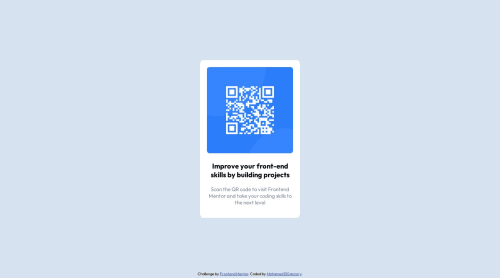QR-code-component with simple HTML and CSS coding challenge solution