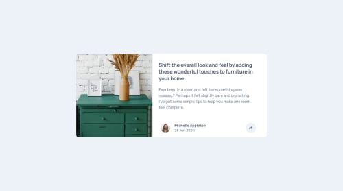 A responsive article preview component using HTML, CSS and javascript ...