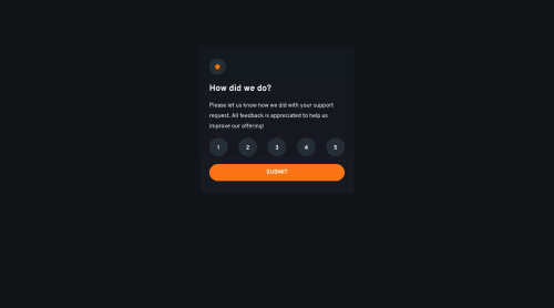 Interactive rating component Using CSS Grid coding challenge solution