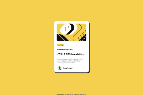 Frontend Mentor | blog preview card using html and css coding challenge ...