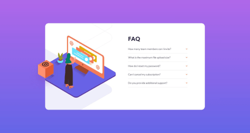 Responsive FAQ Accordion Card using React coding challenge solution
