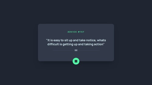 advive app using straight up vanilla css & JS coding challenge solution