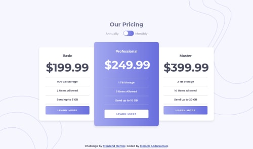 pricing-component-with-toggle With HTML CSS and JavaScript coding ...
