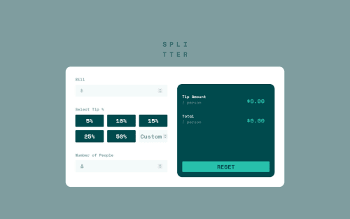 Tip Calculator App - Built with HTML, CSS & VANILLA JAVASCRIPT coding ...