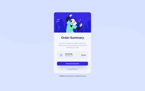 Frontend Mentor | responsive order summary card using css flexbox ...