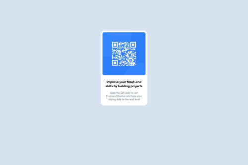 QR component using HTML and CSS coding challenge solution