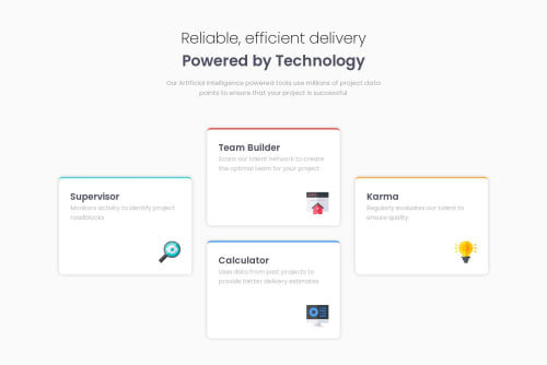 fourcard feature section master flexbox coding challenge solution
