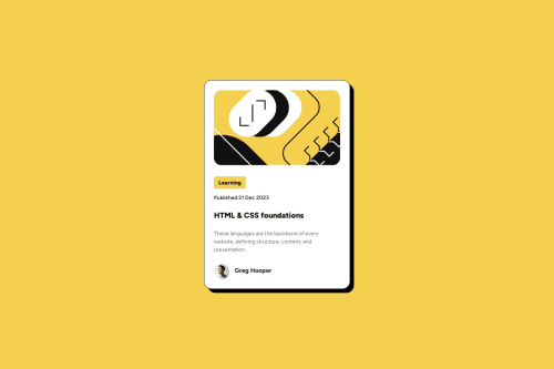 Blog preview card coding challenge solution