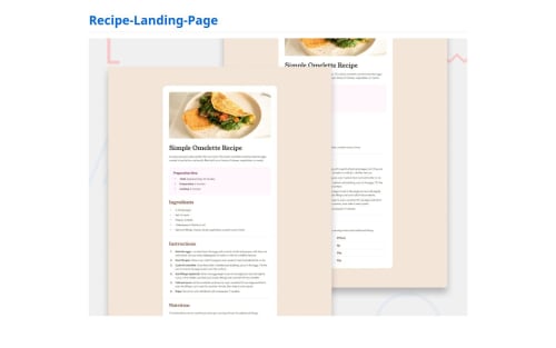 Recipe Landing Page coding challenge solution