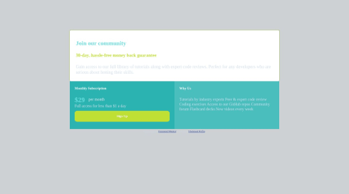 HTML and CSS project coding challenge solution