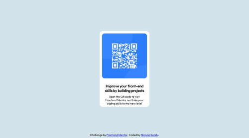 Responsive QR code for Desktop and Mobile viewports coding challenge ...