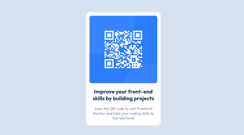 QR Component Solution Using HTML and CSS coding challenge solution