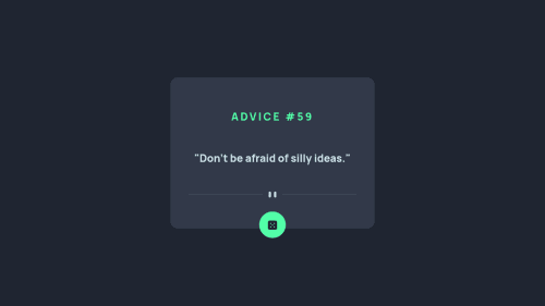 Frontend Mentor | Advice Generator App using Bootstrap and Api's coding ...