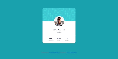 Profile card - CSS Grid coding challenge solution