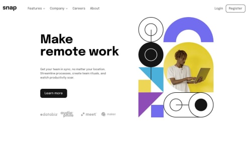 Intro section with dropdown nav using vanilla html / css / js coding ...