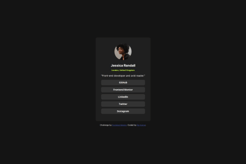 Social profile using flex coding challenge solution