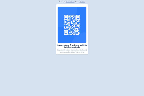 HTML CSS QR coding challenge solution