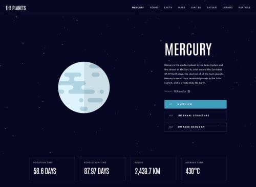 Planets fact site SSG variant coding challenge solution