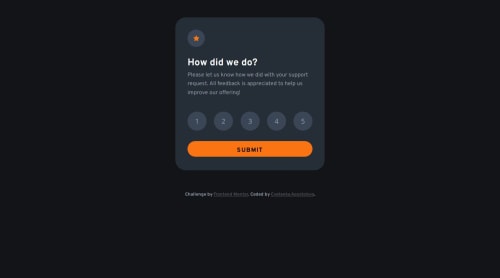 Interactive rating component using Semantic HTML, CSS and JS coding ...