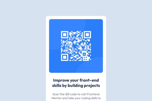 QR Page using HTML and CSS coding challenge solution