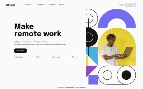 Responsive Intro section with dropdown navbar using flexbox coding ...