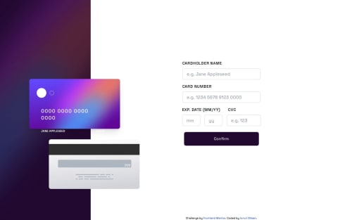 Interactive card details form using tailwind css , react hook form ...