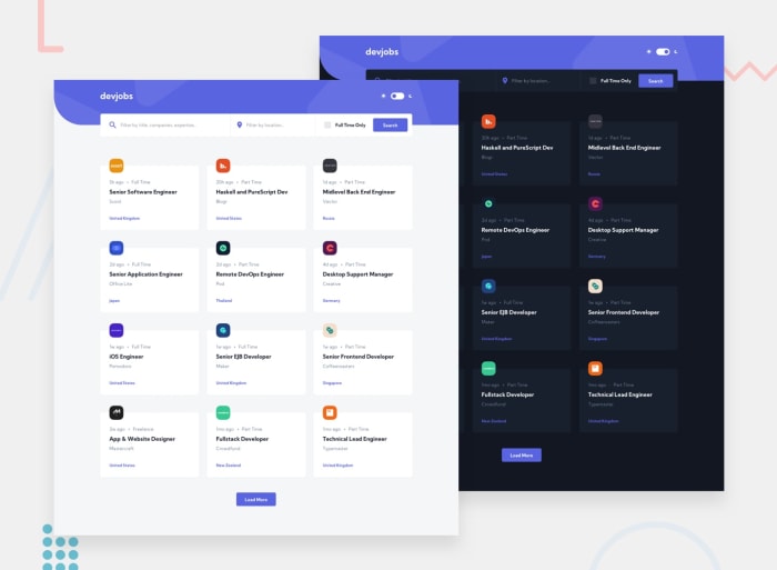 Devjobs web app