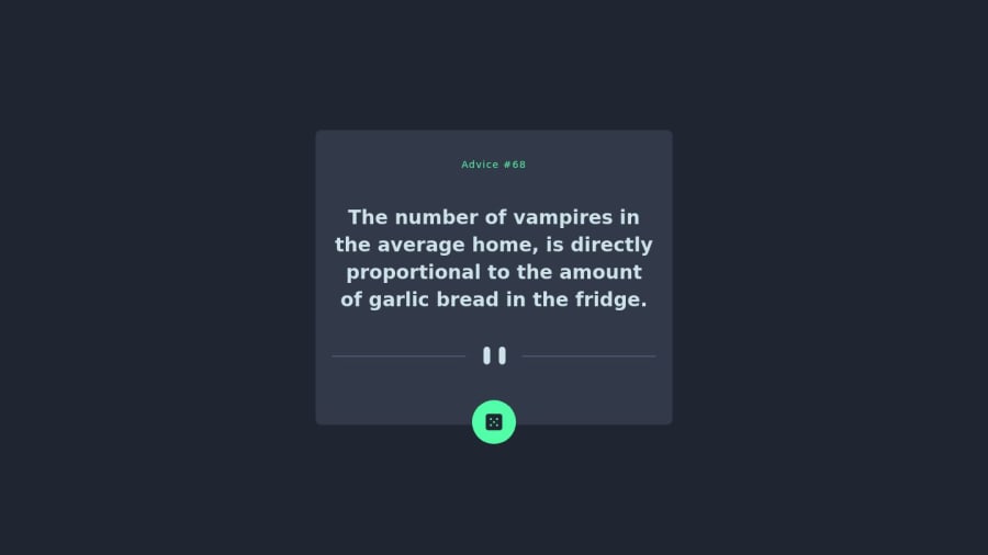 Frontend Mentor Advice Generator Using Reactjs And Tailwindcss For Styling Coding Challenge 6427