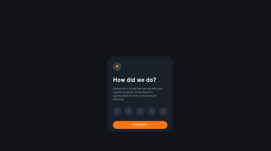 Frontend Mentor | Interactive rating component with HTML, CSS and JS ...