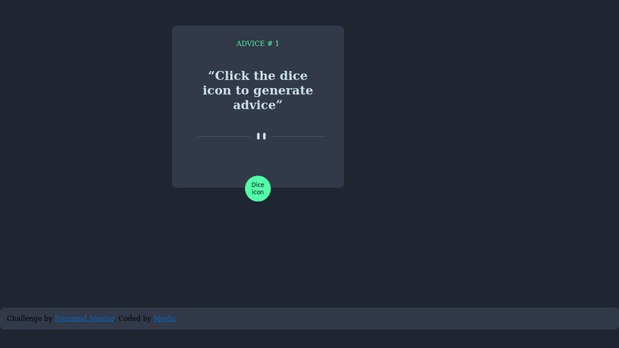 Frontend Mentor Advice Generator Coding Challenge Solution 1791