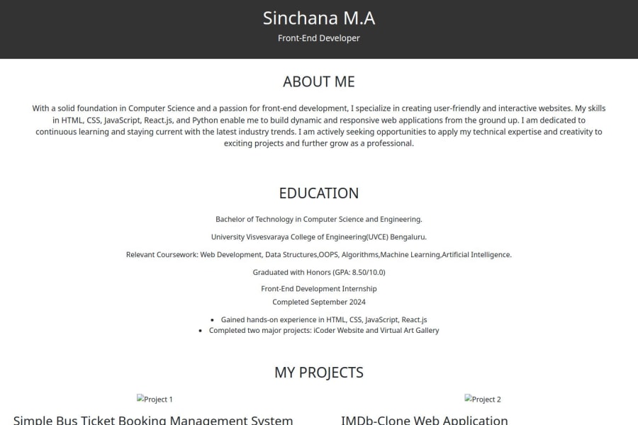 Frontend Mentor | Personal Portfolio coding challenge solution