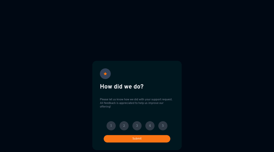 Frontend Mentor | Interactive Rating Component coding challenge solution