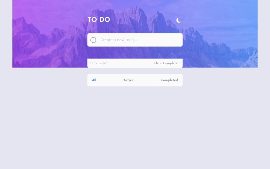 Frontend Mentor | Todo App using React coding challenge solution