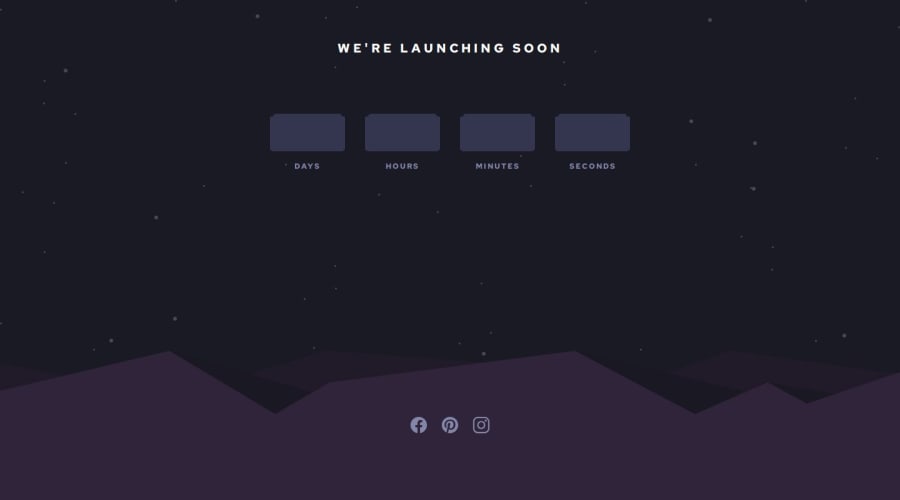 Frontend Mentor | Responsive Launch Countdown coding challenge solution