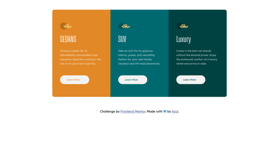 Frontend Mentor | 3 column component using HTML and CSS coding ...