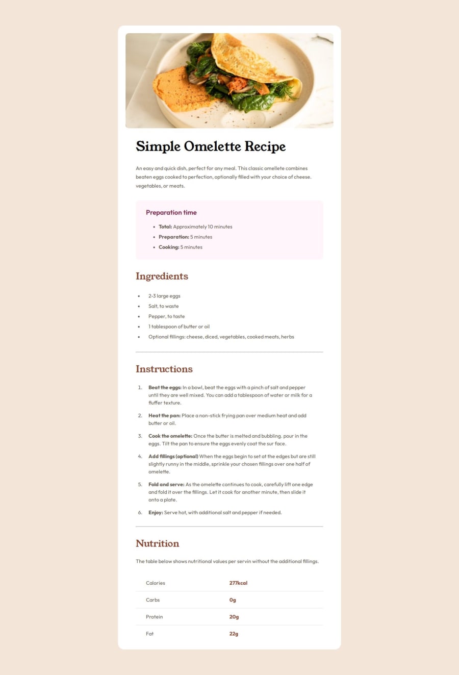 Frontend Mentor | Responsive recipe page using HTML, CSS coding ...