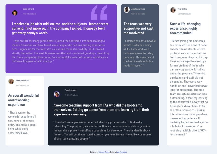 Frontend Mentor | Responsive landing page using CSS Grid and flex-box ...