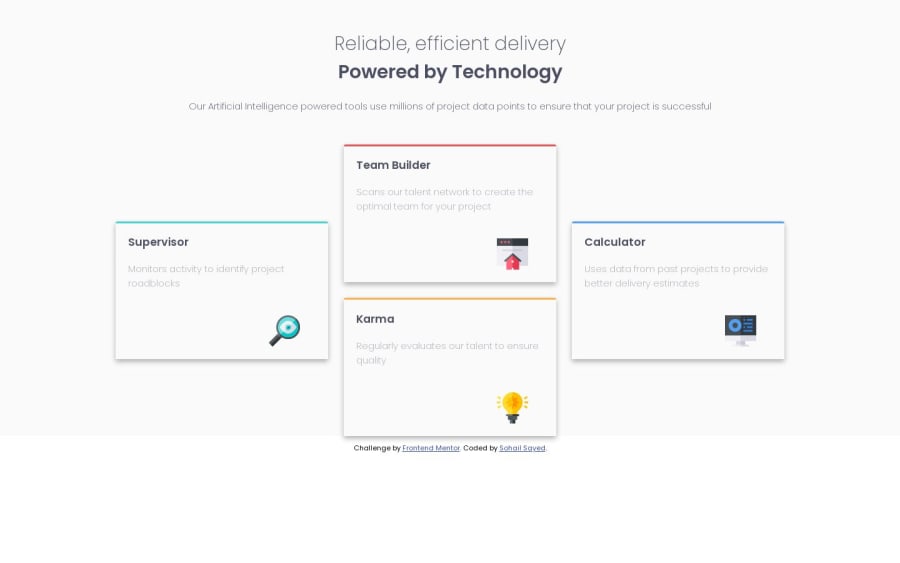Frontend Mentor Flex box, Media query coding challenge solution