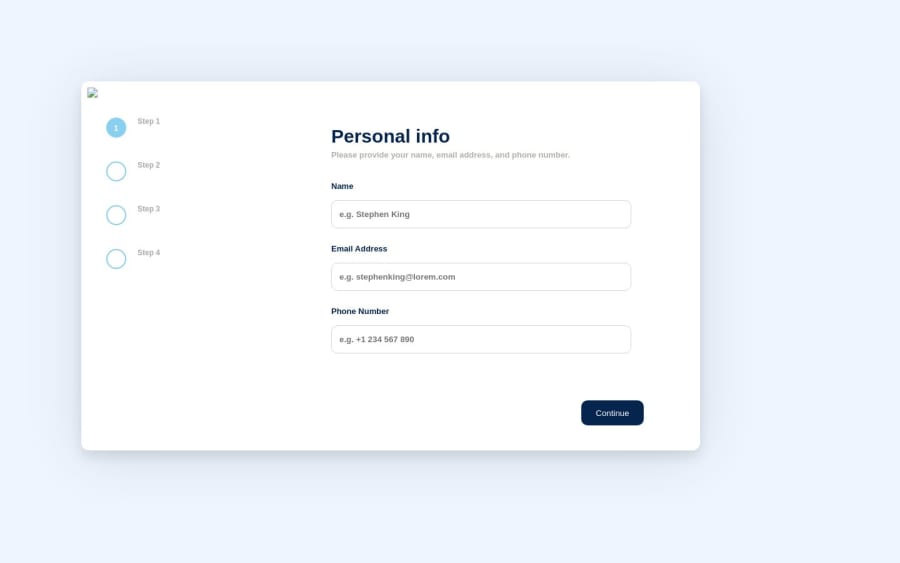 Frontend Mentor | Multi step form coding challenge solution